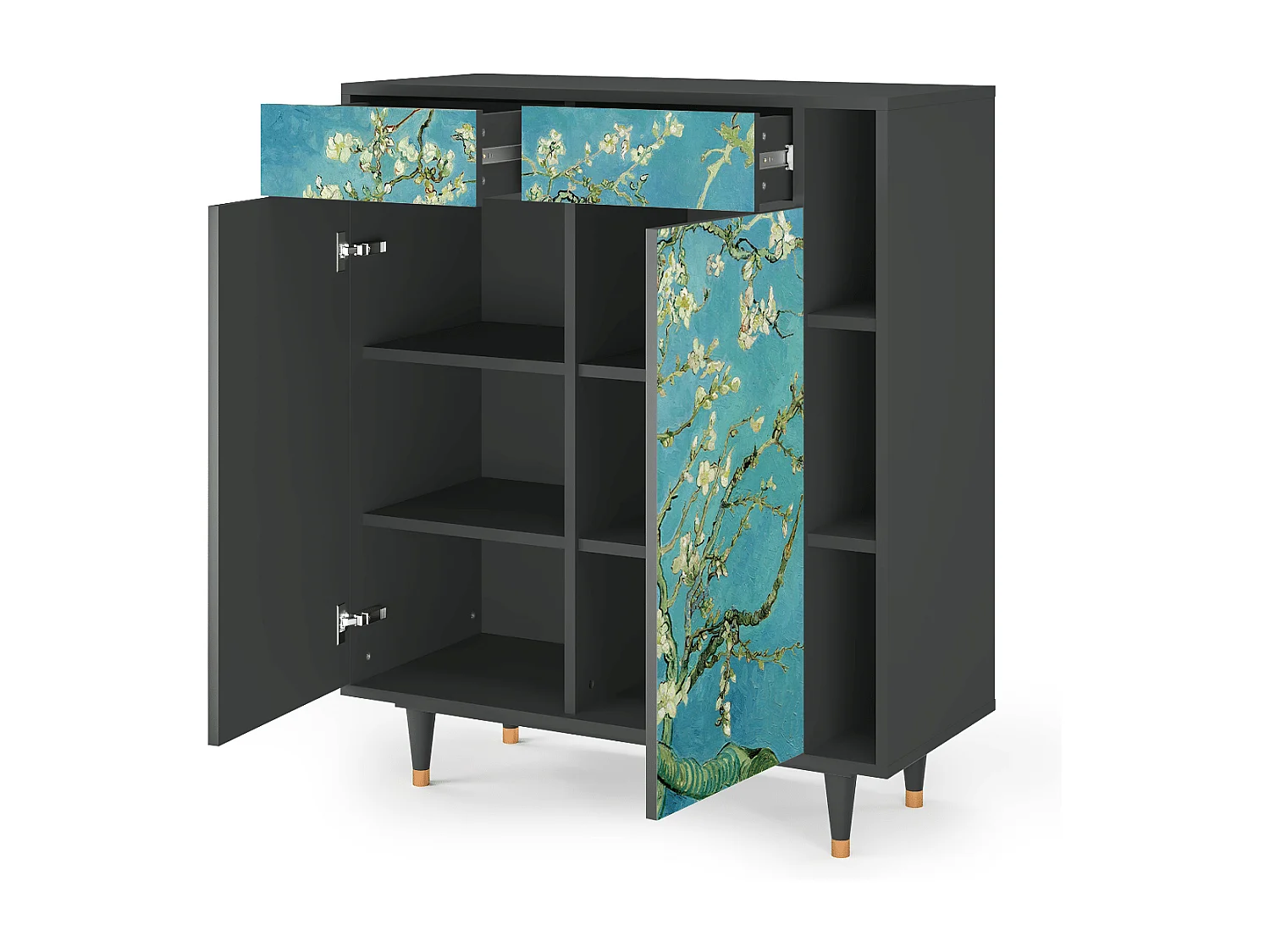 Credenza - 96х110х41 cm - BS6 - Almond Blossom, Antracite