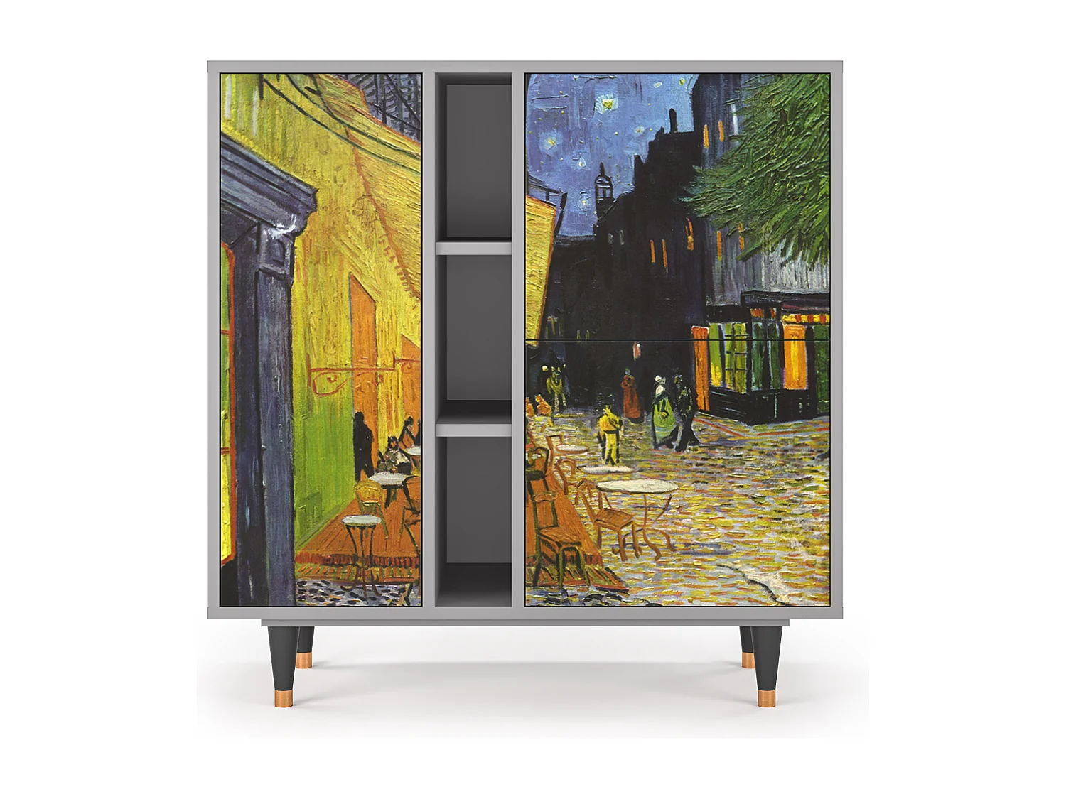 Credenza - 94х96х41 cm - BS5 - Café Terrace at Night, Grigio