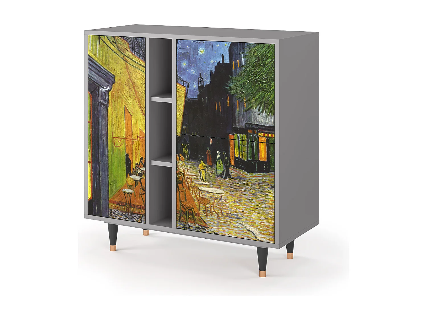 Credenza - 94х96х41 cm - BS5 - Café Terrace at Night, Grigio