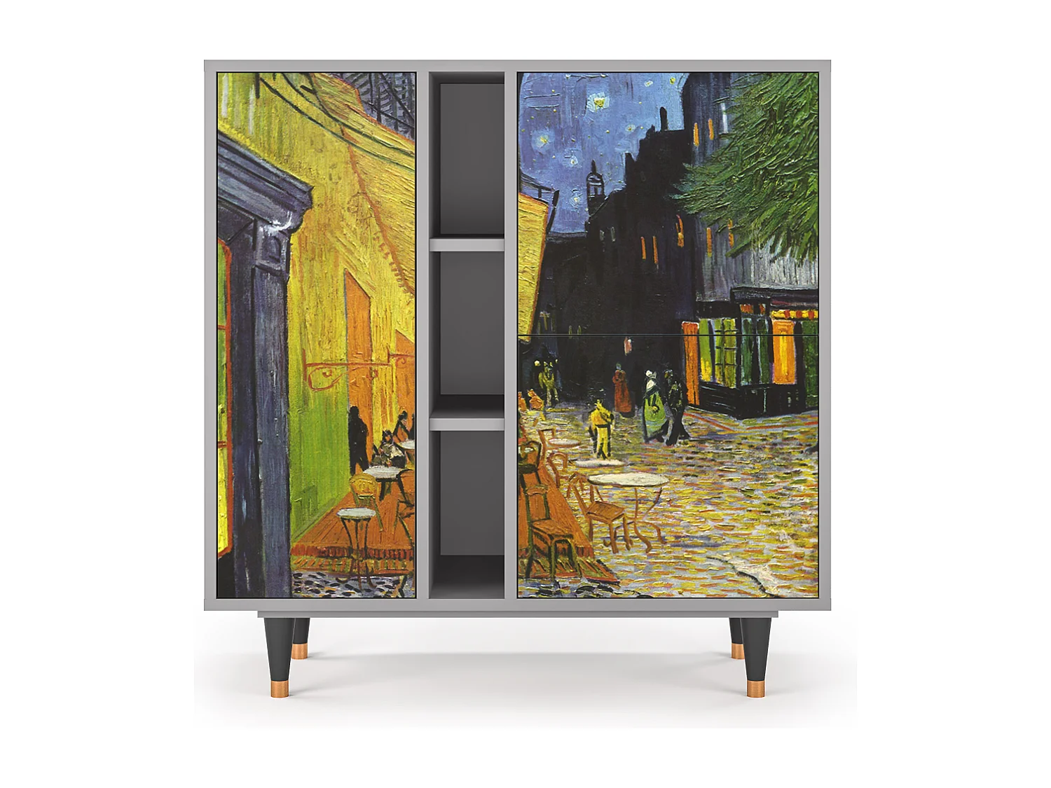 Credenza - 94х96х41 cm - BS5 - Café Terrace at Night, Grigio