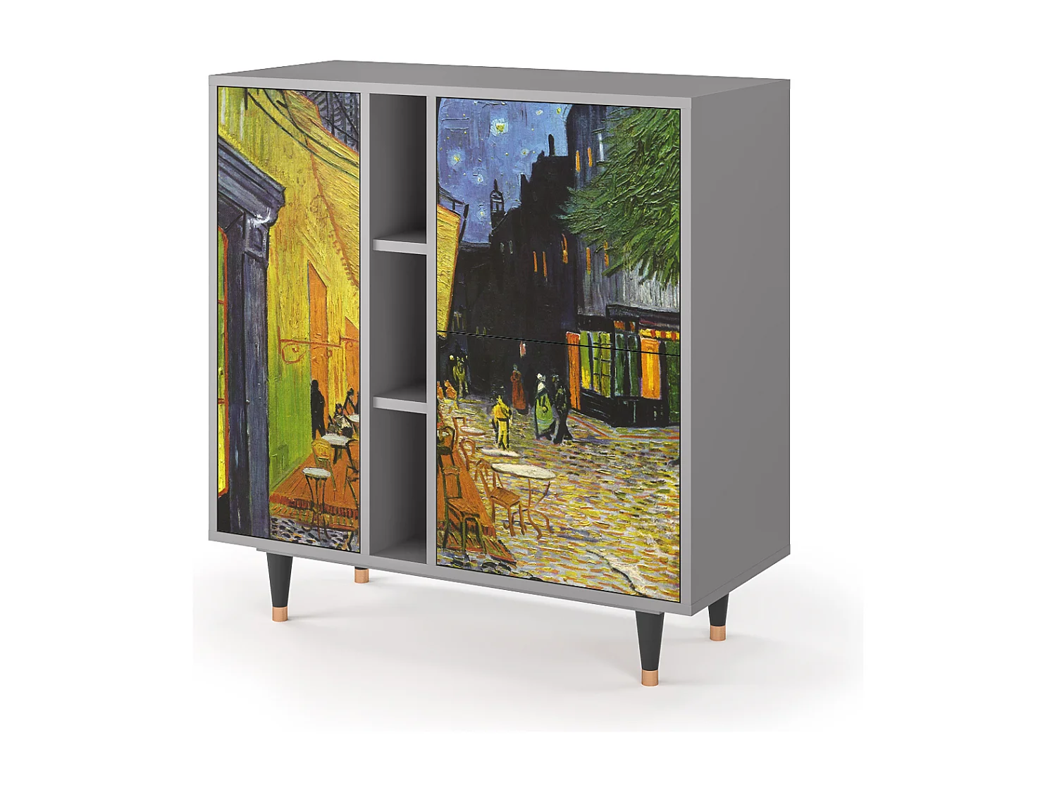 Credenza - 94х96х41 cm - BS5 - Café Terrace at Night, Grigio