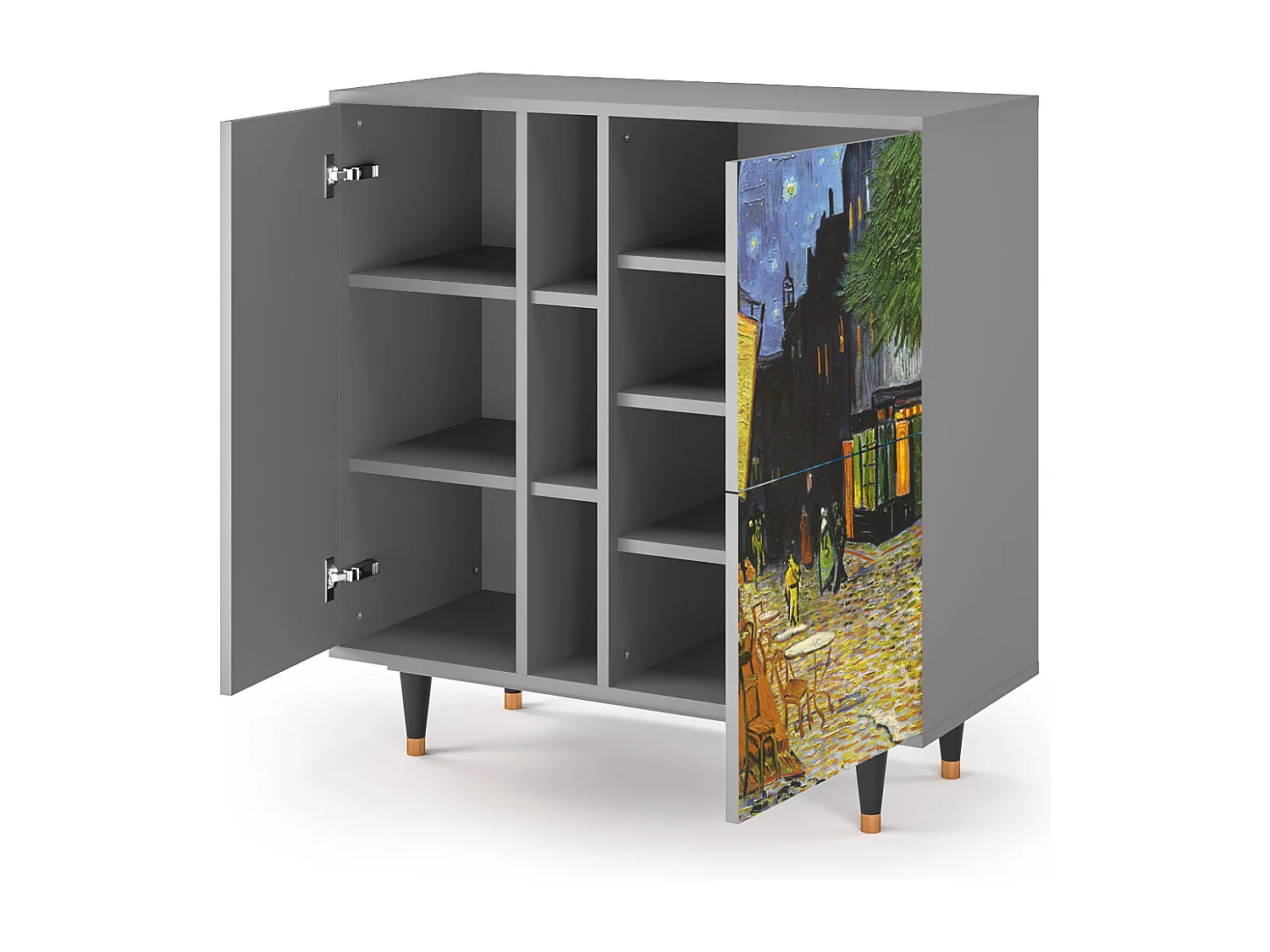 Credenza - 94х96х41 cm - BS5 - Café Terrace at Night, Grigio