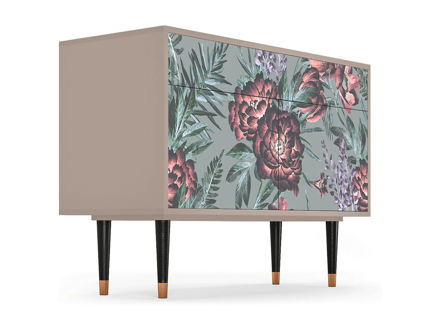 Buffet - 115x85x48 cm - BS4 - Light Peonies, Latte