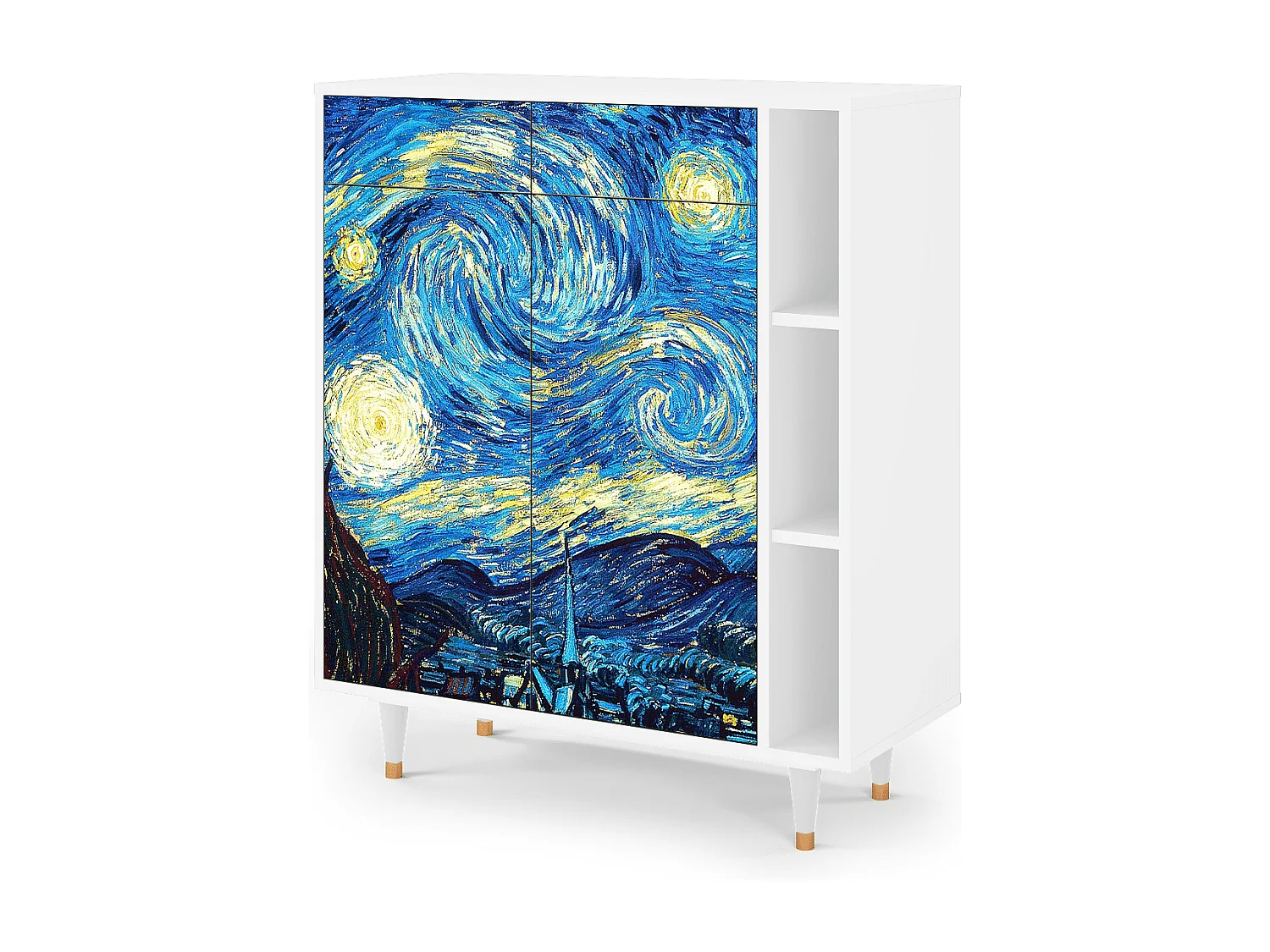 Credenza - 96х110х41 cm - BS6 - The Starry Night  , Bianco