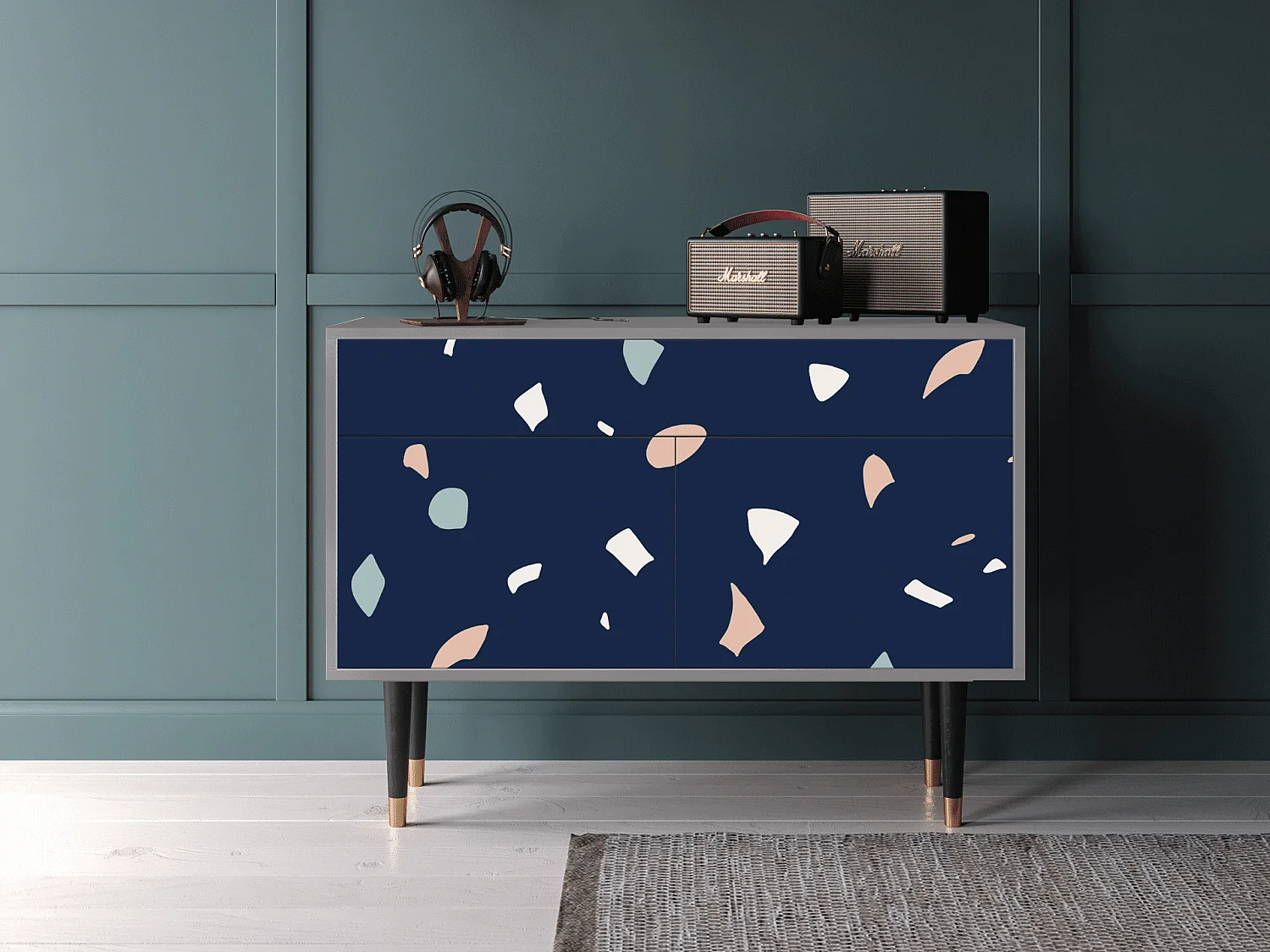 Credenza - 115x85x48 cm - BS4 - Space Satellites, Grigio
