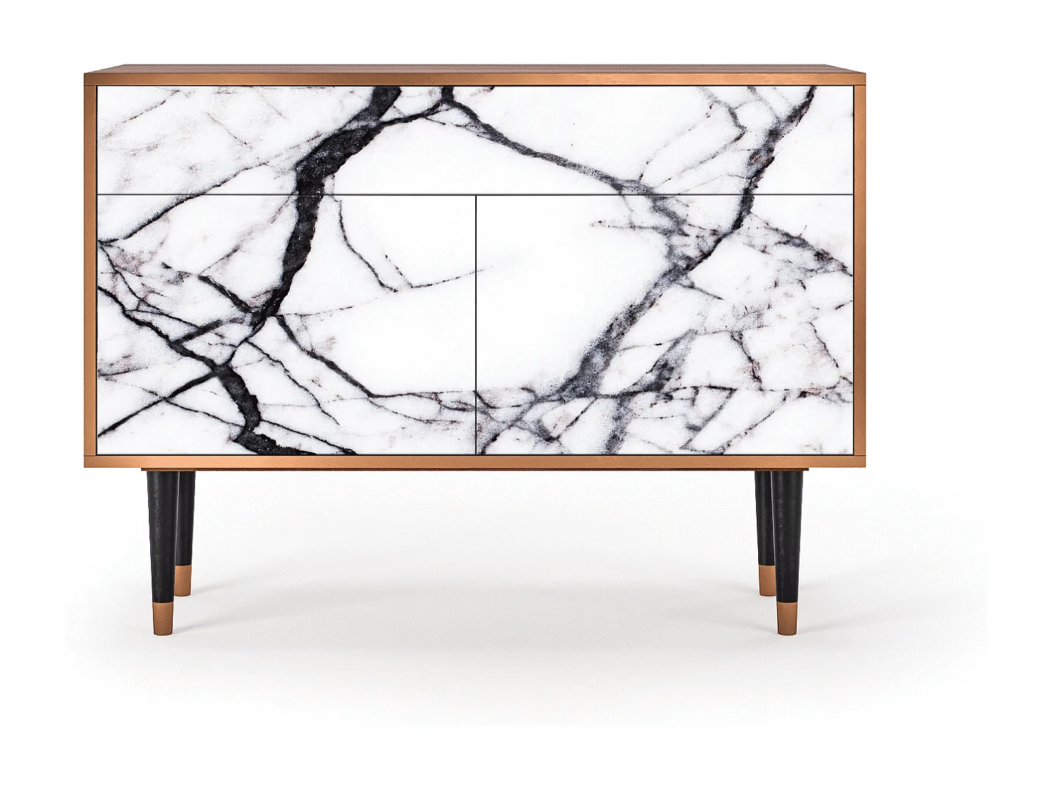 Buffet - 115x85x48 cm - BS4 - Raven Marble, Noyer