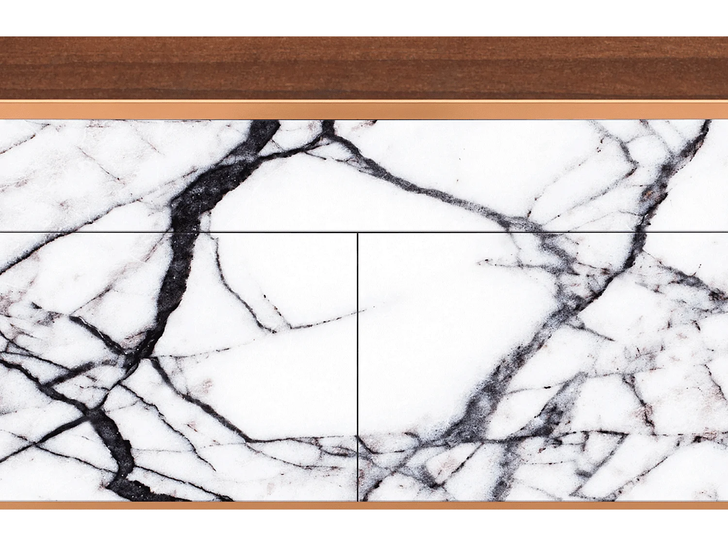 Buffet - 115x85x48 cm - BS4 - Raven Marble, Noyer