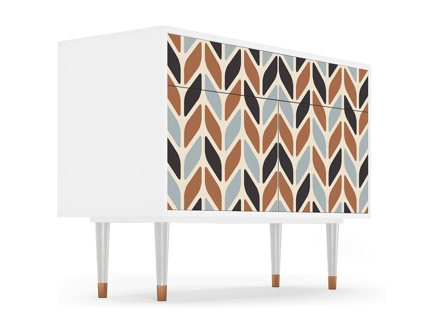 Buffet - 115x85x48 cm - BS4 - Beige Laure, Blanc