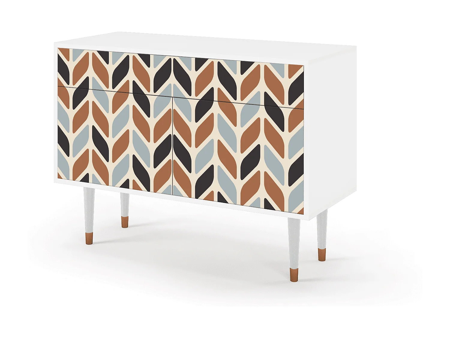 Buffet - 115x85x48 cm - BS4 - Beige Laure, Blanc