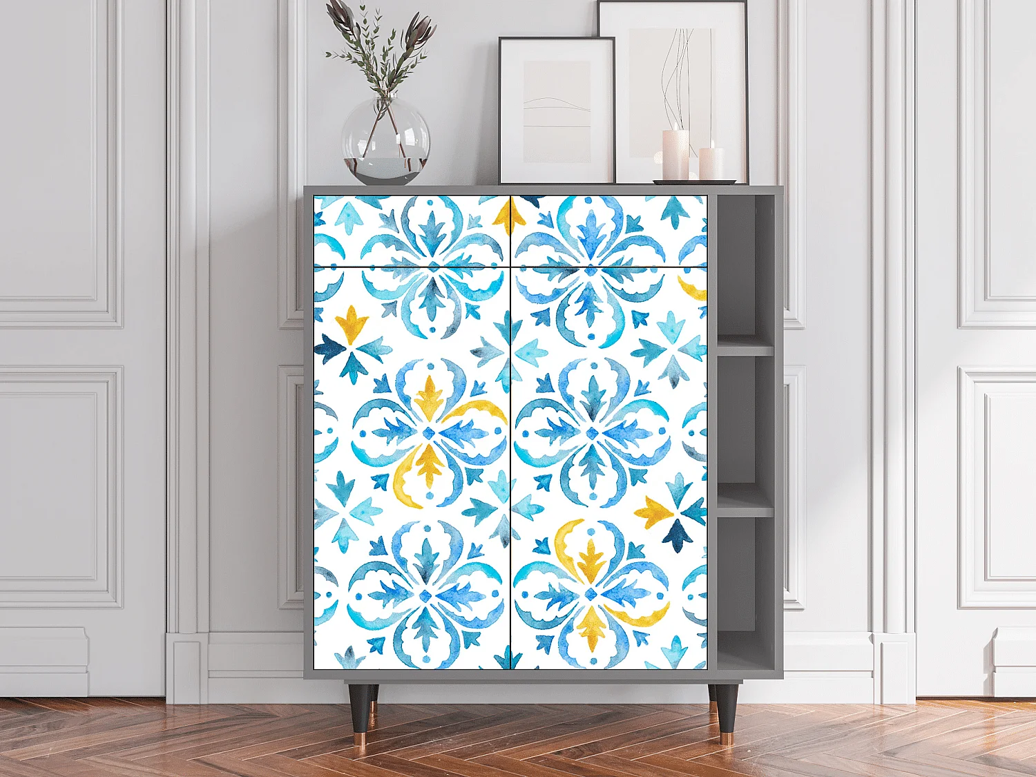 Credenza - 96х110х41 cm - BS6 - Lisbon Flover, Grigio