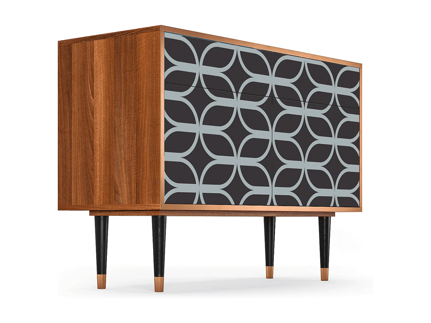 Aparador - 115x85x48 cm - BS4 - Braided Blue, Nogueira