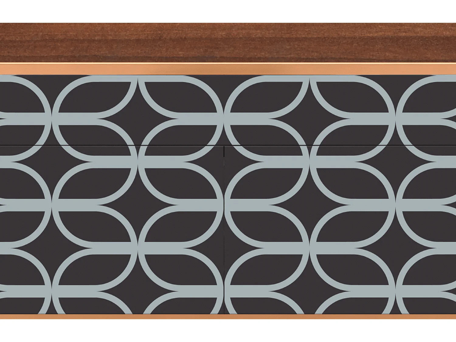 Aparador - 115x85x48 cm - BS4 - Braided Blue, Nogueira