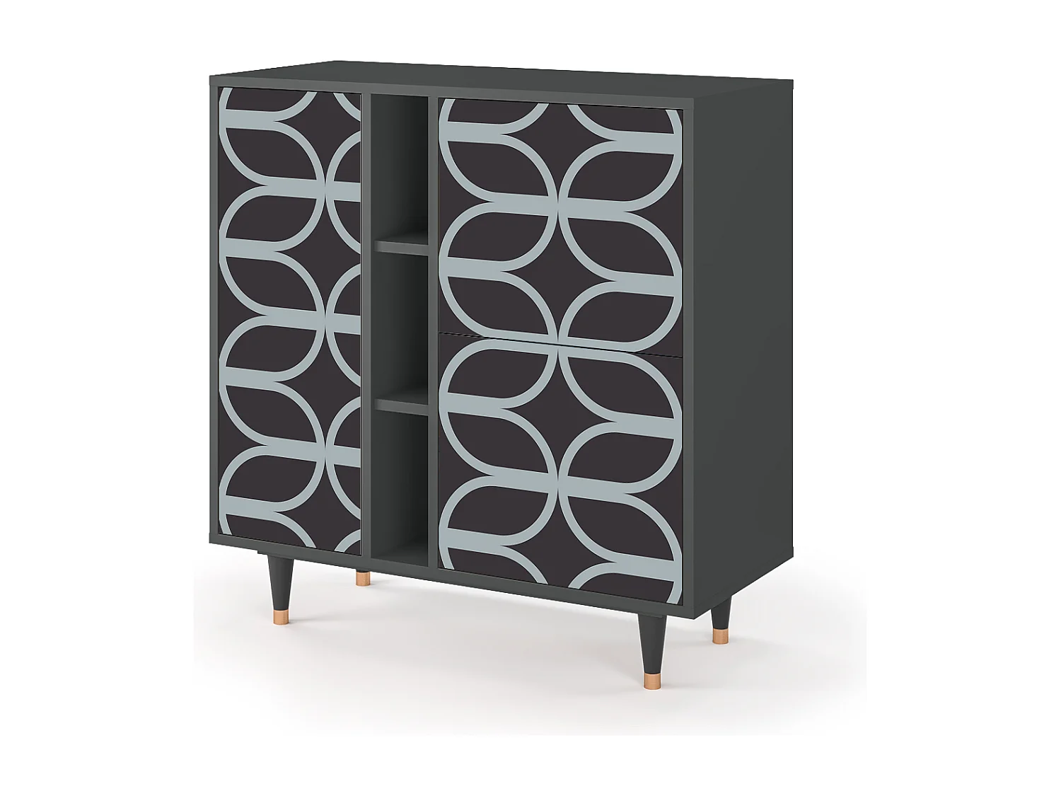 Sideboard - 94х96х41 cm - BS5 - Braided Blue, Anthrazit