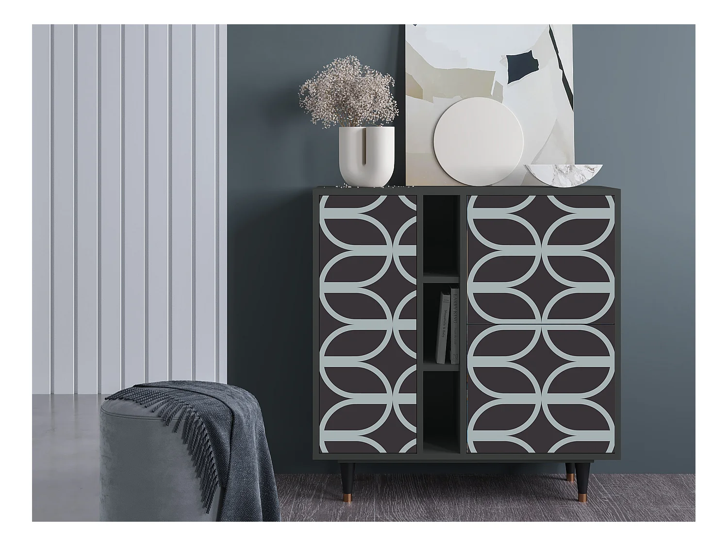 Buffet - 94х96х41 cm - BS5 - Braided Blue, Anthracite