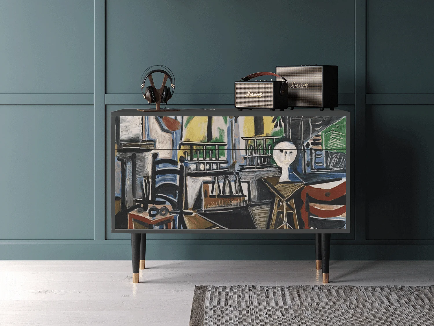 Kredens - 115x85x48 cm - BS4 - The Studio , Antracyt