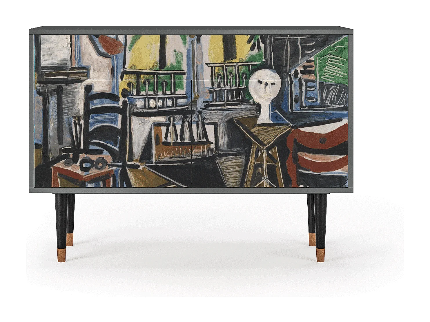 Kredens - 115x85x48 cm - BS4 - The Studio , Antracyt