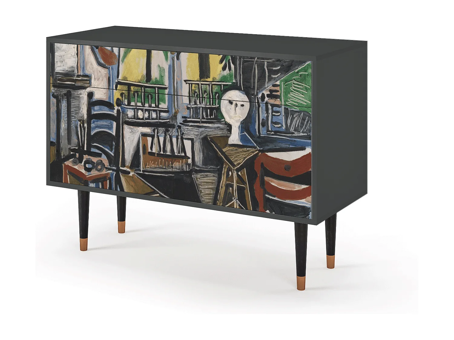 Kredens - 115x85x48 cm - BS4 - The Studio , Antracyt