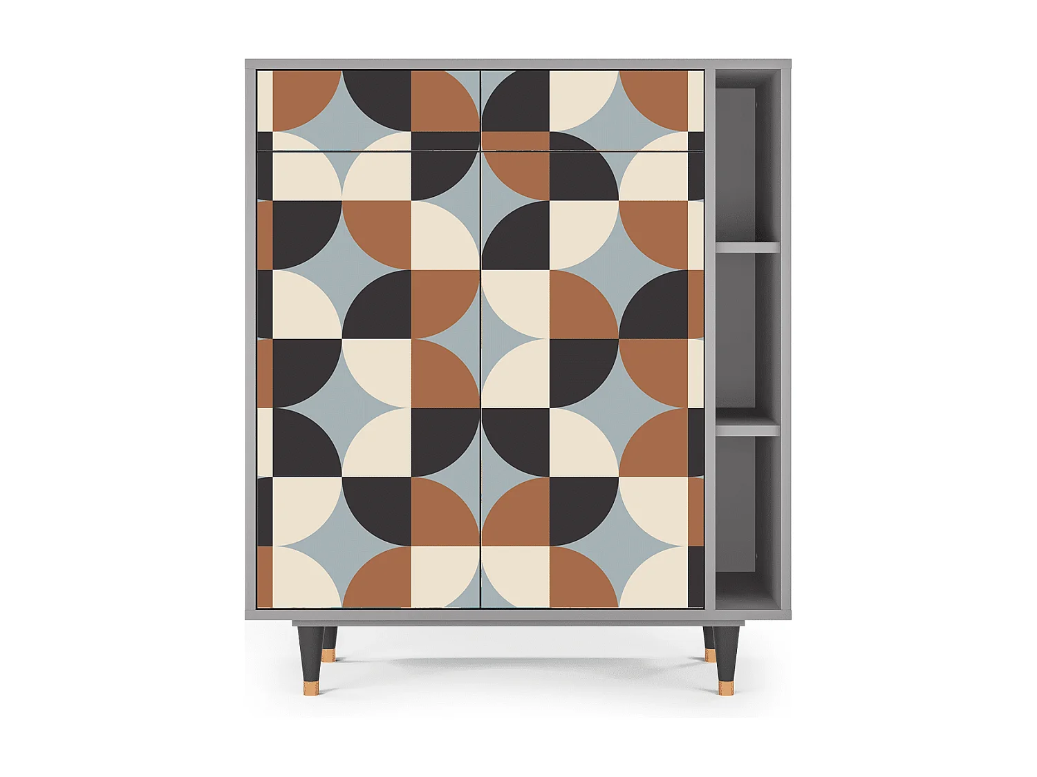 Dressoir - 96х110х41 cm - BS6 - Brown Sensation, Grijs