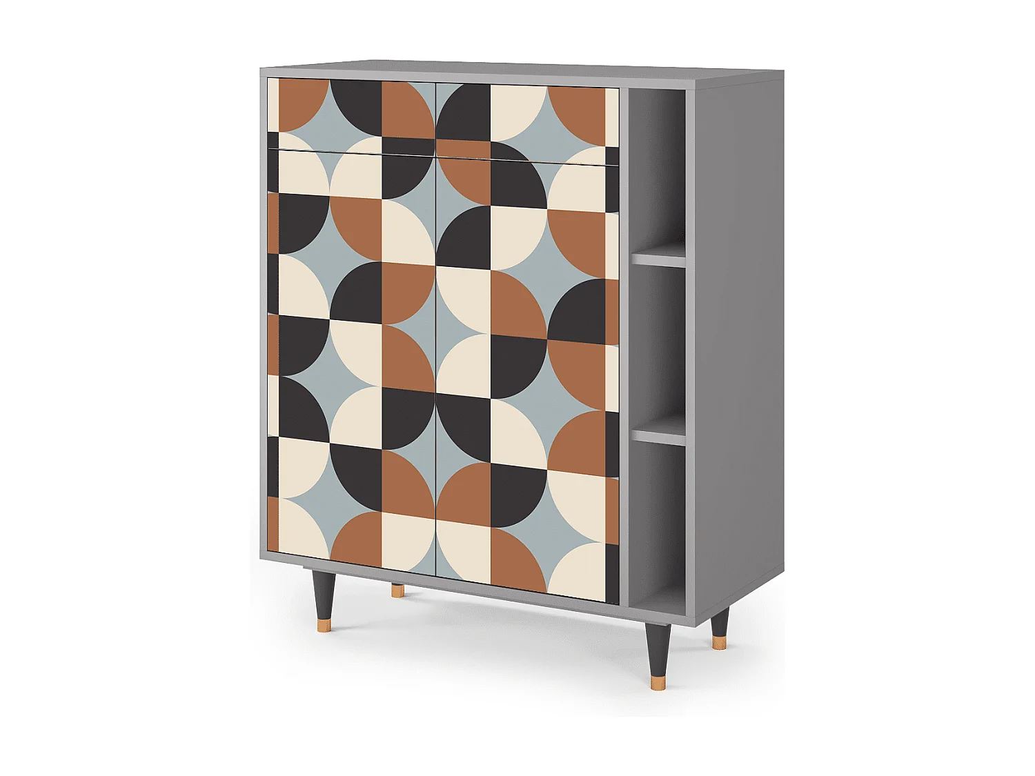 Dressoir - 96х110х41 cm - BS6 - Brown Sensation, Grijs