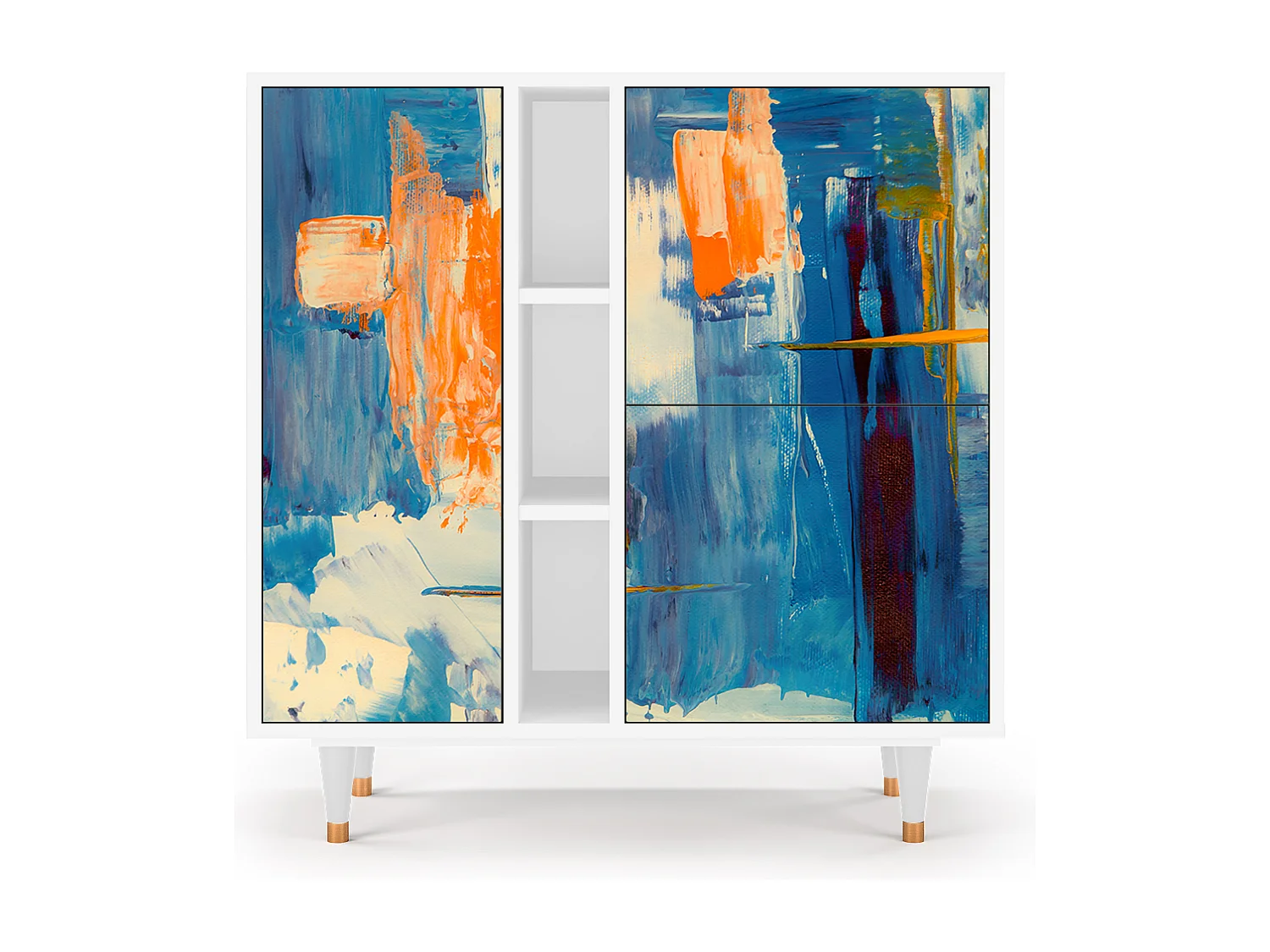 Credenza - 94х96х41 cm - BS5 - Abstract Expressionism, Bianco