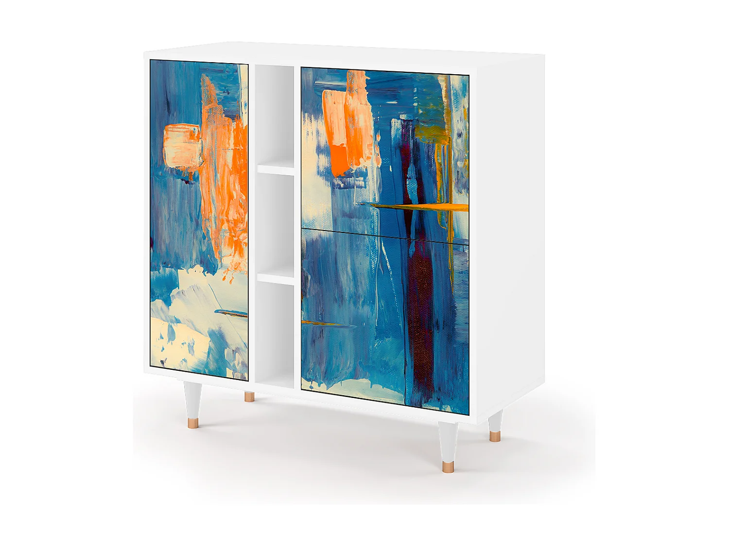 Credenza - 94х96х41 cm - BS5 - Abstract Expressionism, Bianco
