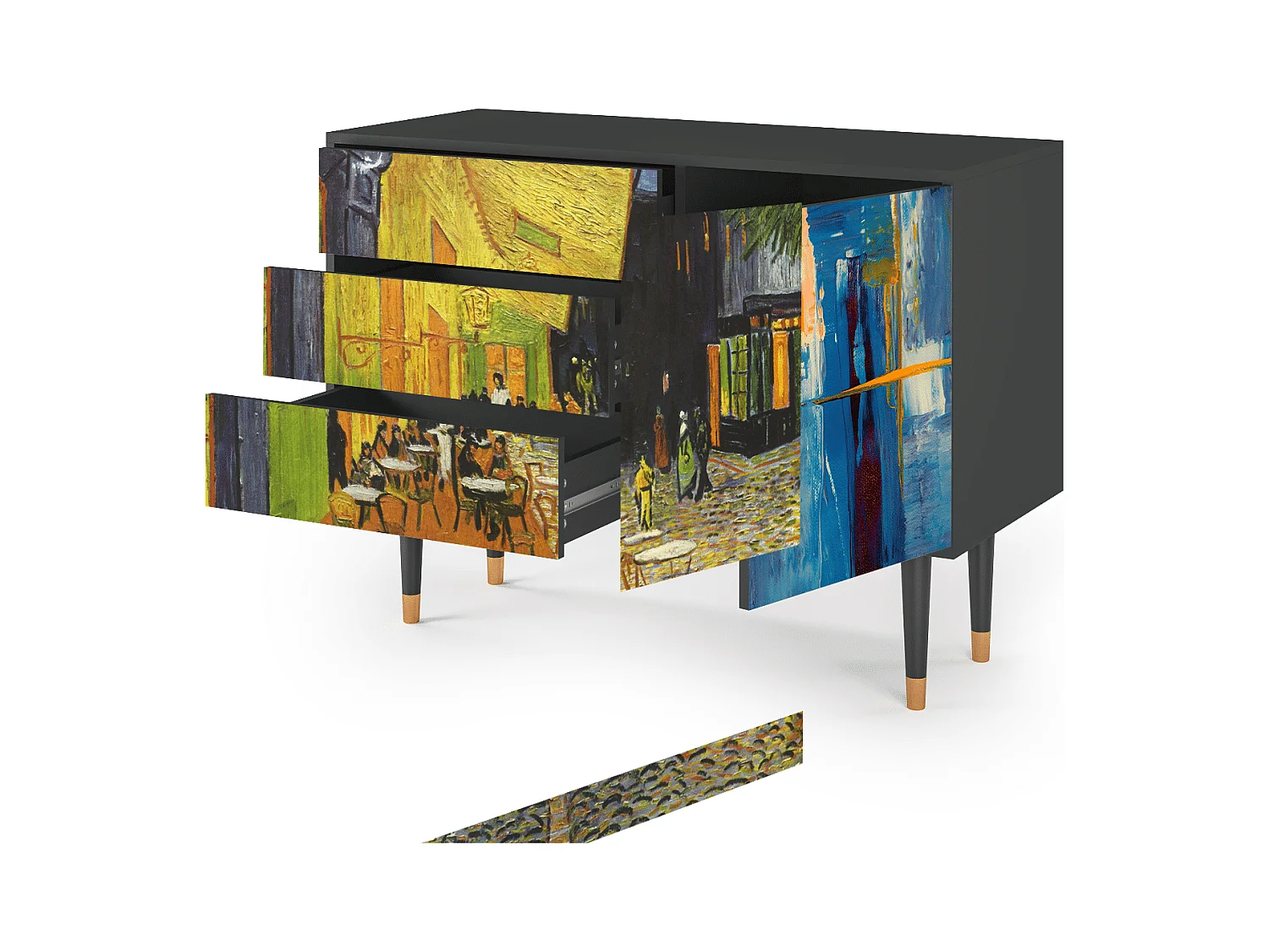 Dressoir - 115х84х41 cm - S3 - Café Terrace at Night, Antraciet