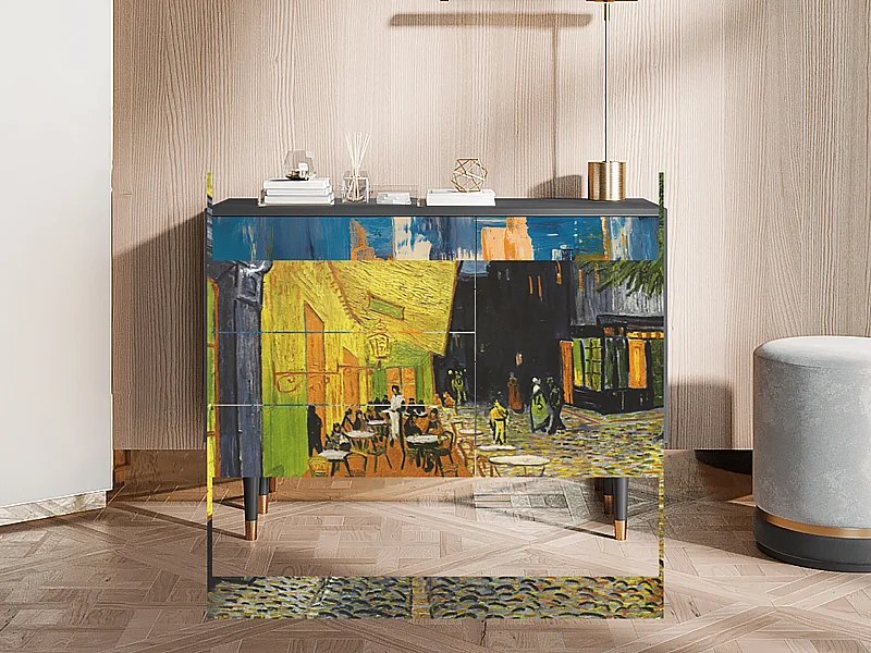 Dressoir - 115х84х41 cm - S3 - Café Terrace at Night, Antraciet