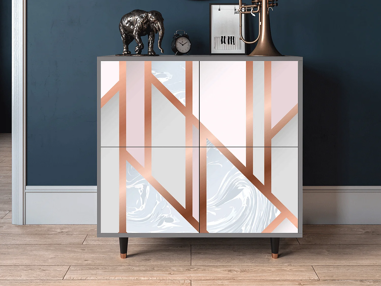 Dressoir - 94x96x48 cm - BS3 - Champagne Story, Grijs