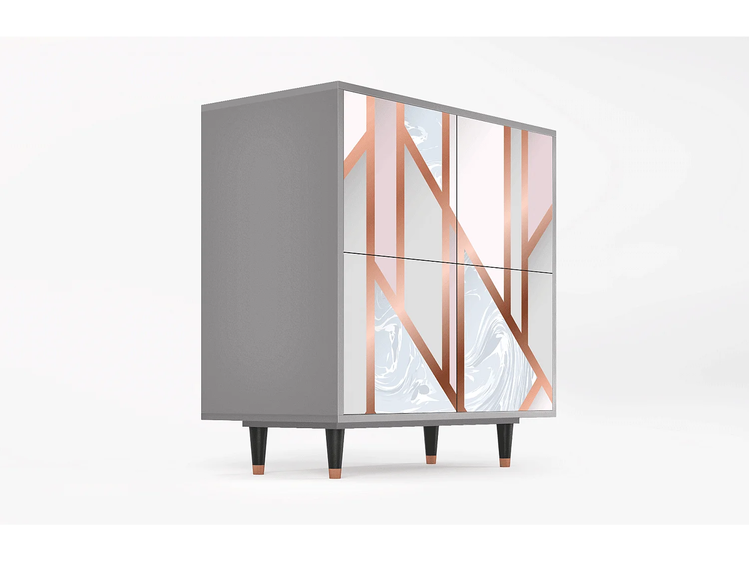 Credenza - 94x96x48 cm - BS3 - Champagne Story, Grigio