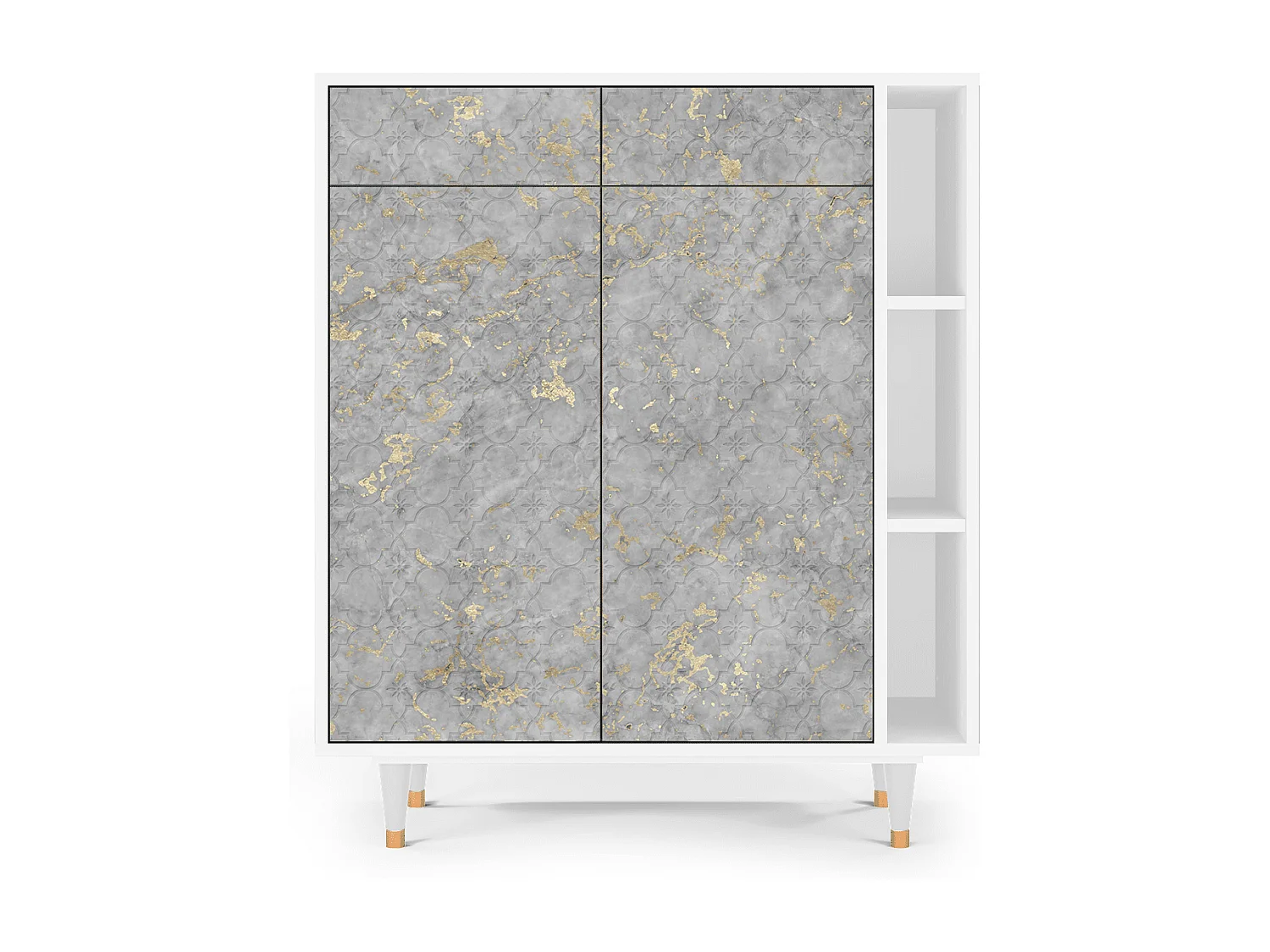 Kredens - 96х110х41 cm - BS6 - Mariana Trench, Biały