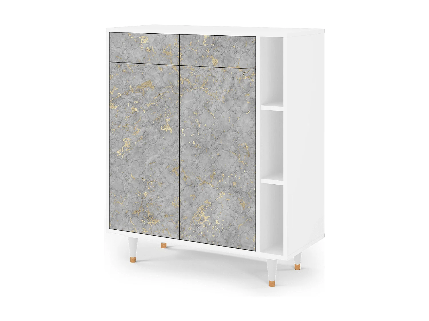 Kredens - 96х110х41 cm - BS6 - Mariana Trench, Biały