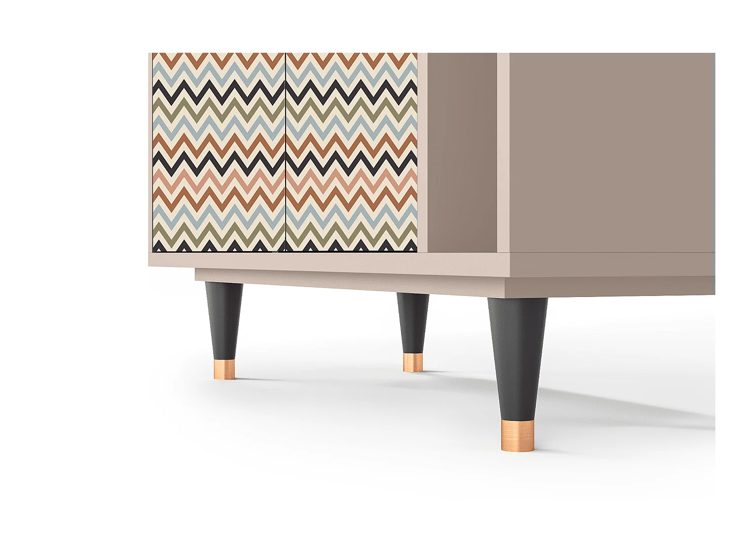 Kredens - 96х110х41 cm - BS6 - Bright Ripple, Latte