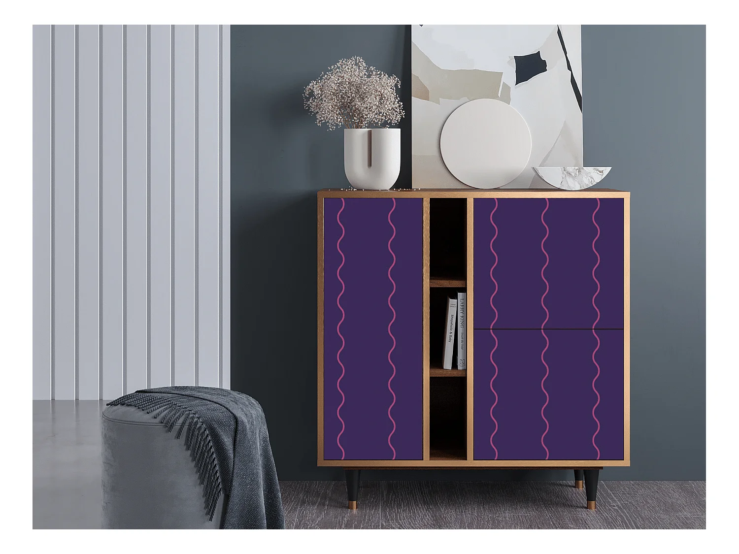 Sideboard - 94х96х41 cm - BS5 - Grape Maccaroni, Walnuss