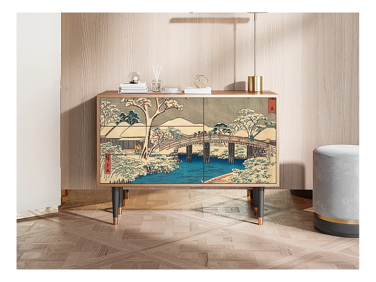 Buffet - 115х84х41 cm - S3 - Katabira River, Noyer