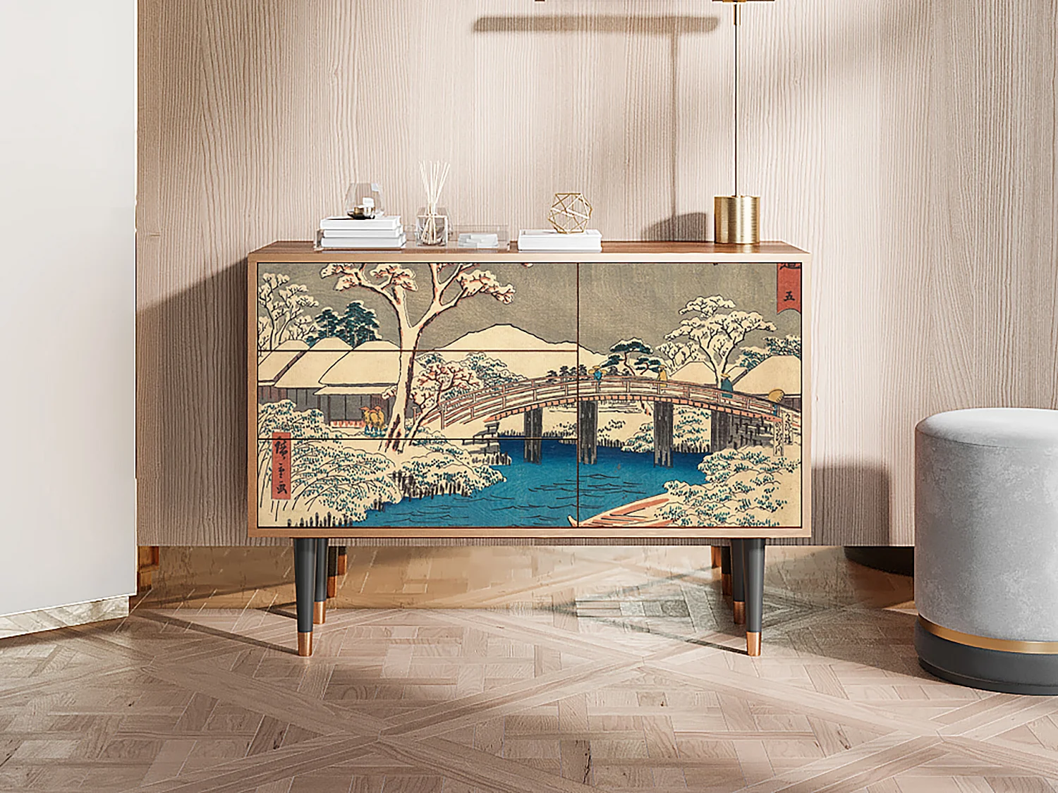 Buffet - 115х84х41 cm - S3 - Katabira River, Noyer