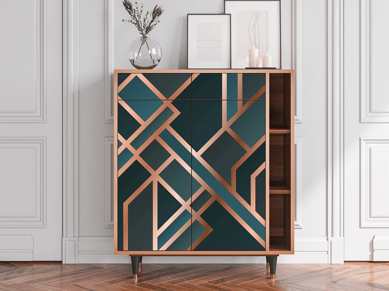 Buffet - 96х110х41 cm - BS6 - Bronze Crossroad, Noyer