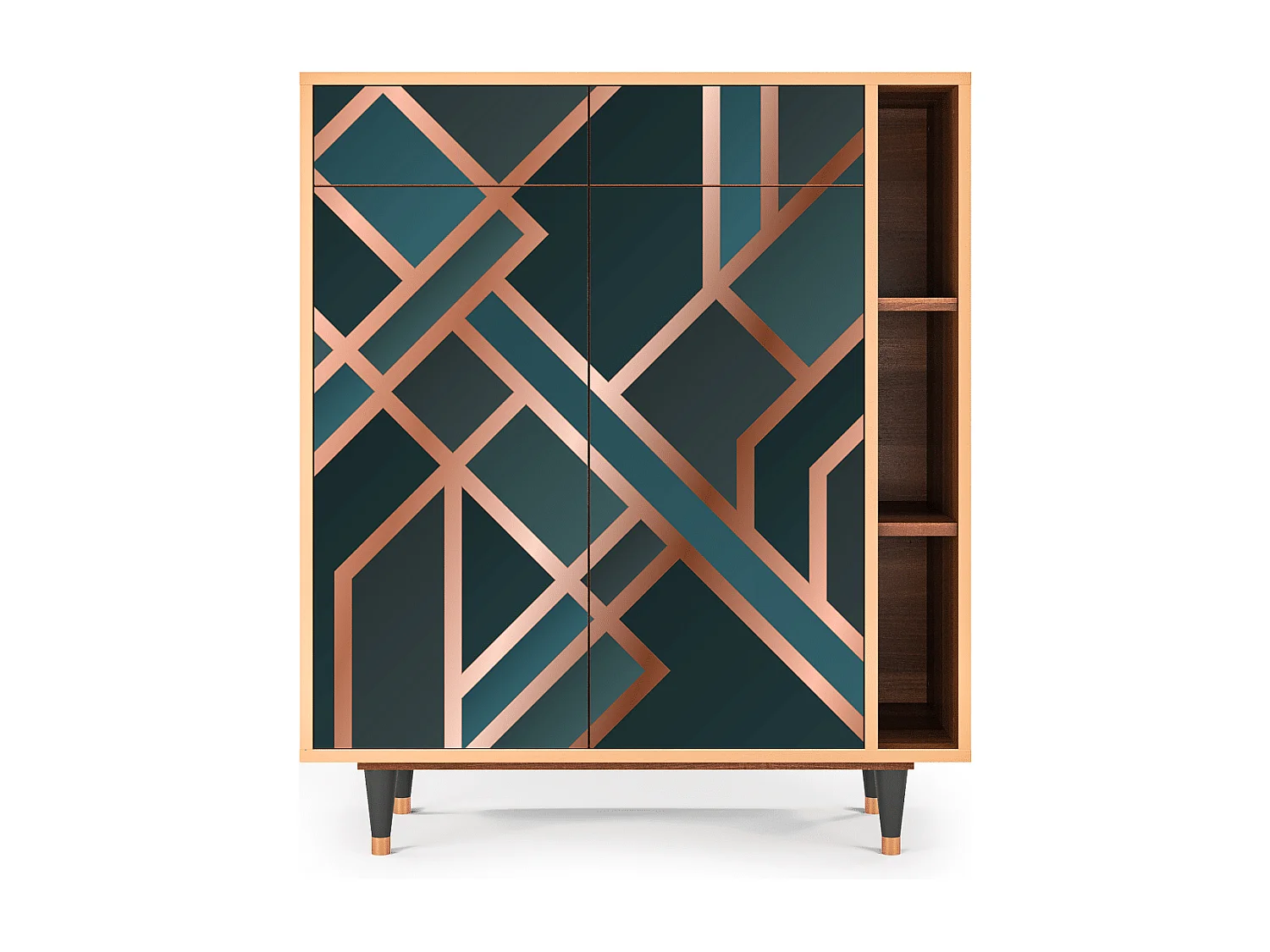 Buffet - 96х110х41 cm - BS6 - Bronze Crossroad, Noyer