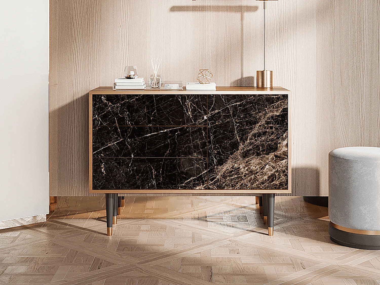 Buffet - 115х84х41 cm - S3 - Night Abyss, Noyer