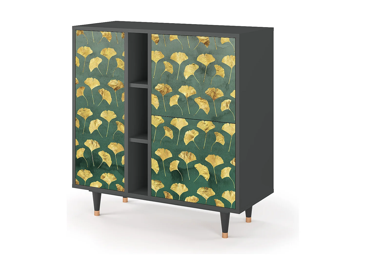 Buffet - 94х96х41 cm - BS5 - Gingko leaves, Anthracite