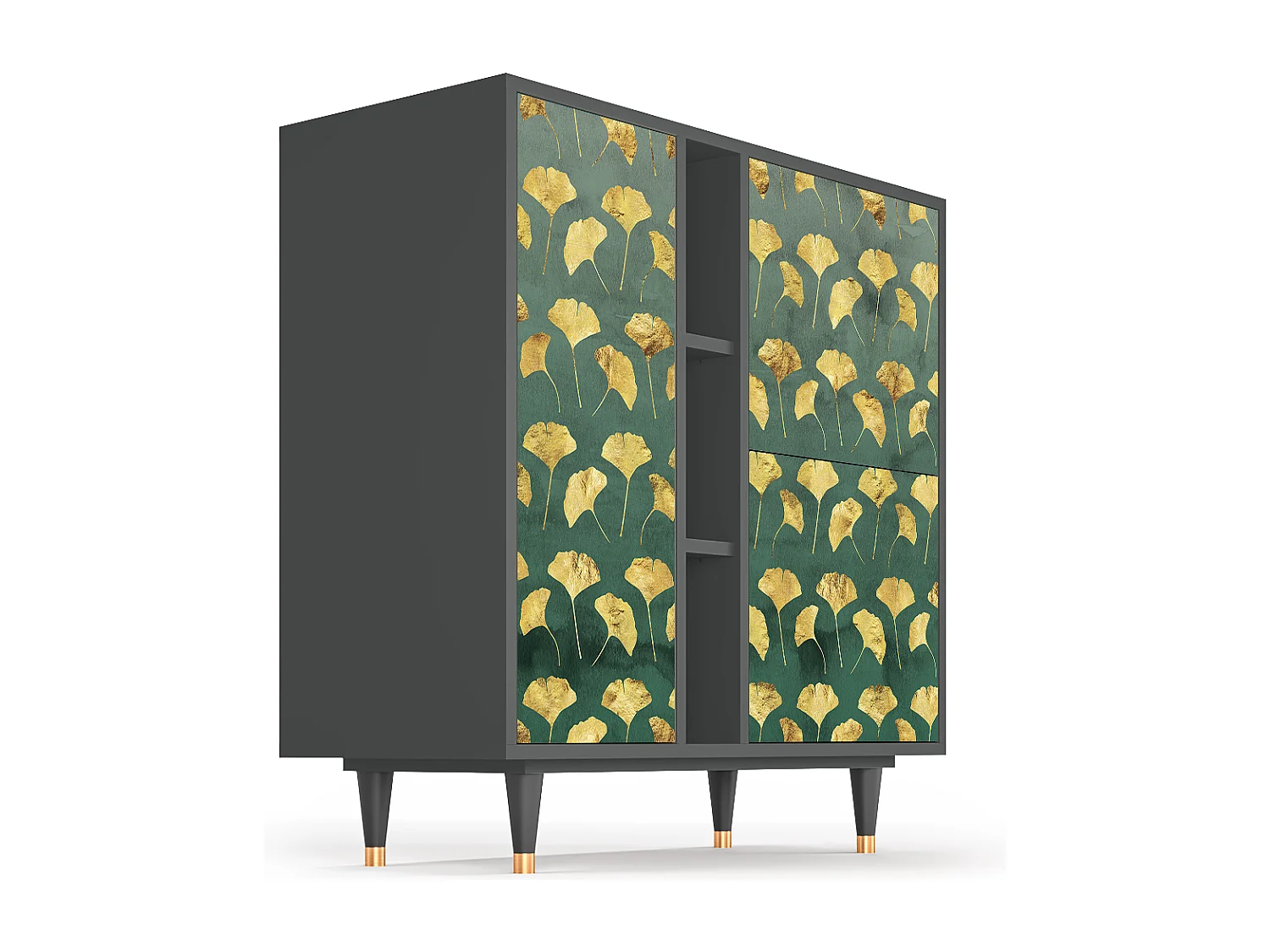 Buffet - 94х96х41 cm - BS5 - Gingko leaves, Anthracite