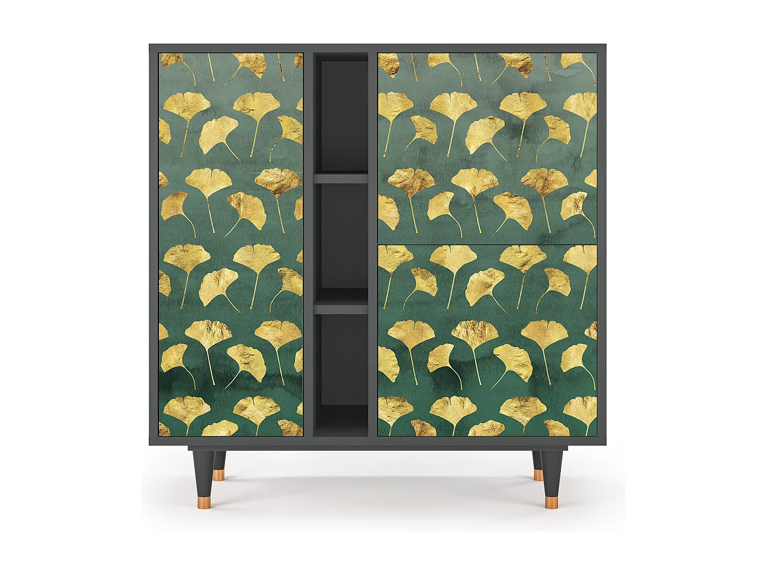 Sideboard - 94х96х41 cm - BS5 - Gingko leaves, Anthrazit