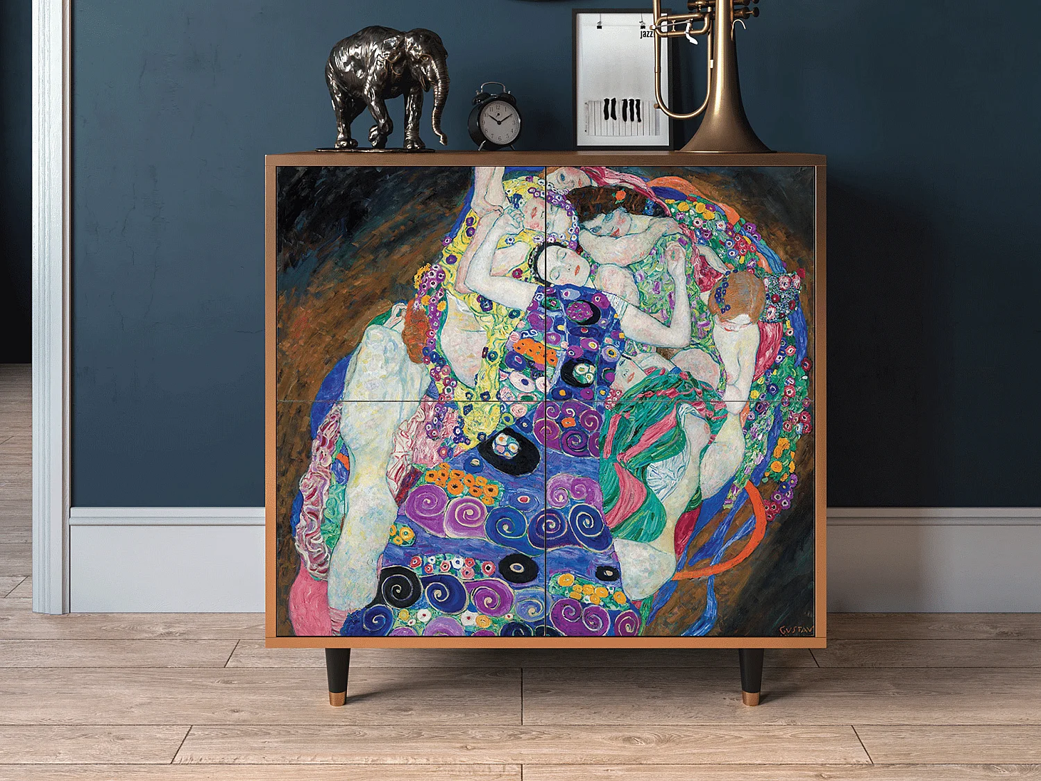 Credenza - 94x96x48 cm - BS3 - The Maiden by Klimt, Noce