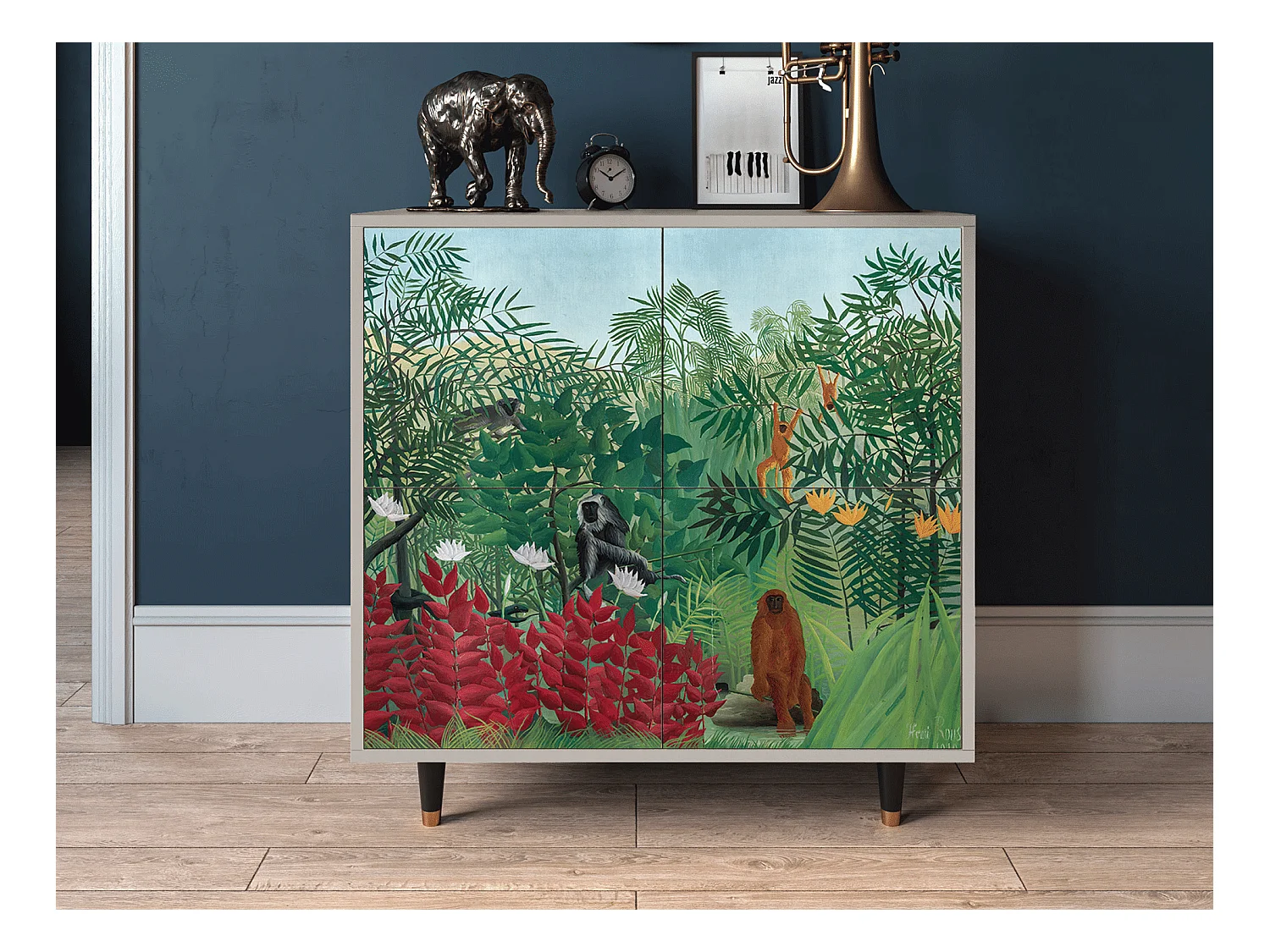 Kredens - 94x96x48 cm - BS3 - Jungles in Paris, Piaskowy
