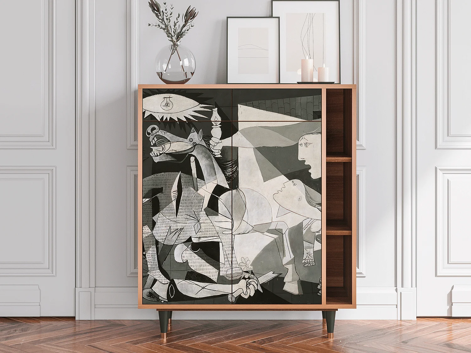 Aparador - 96х110х41 cm - BS6 - Guernica by Picasso, Nogueira