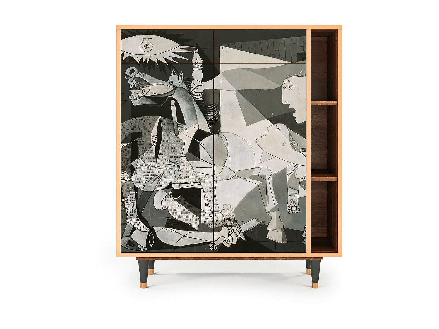 Buffet - 96х110х41 cm - BS6 - Guernica by Picasso, Noyer