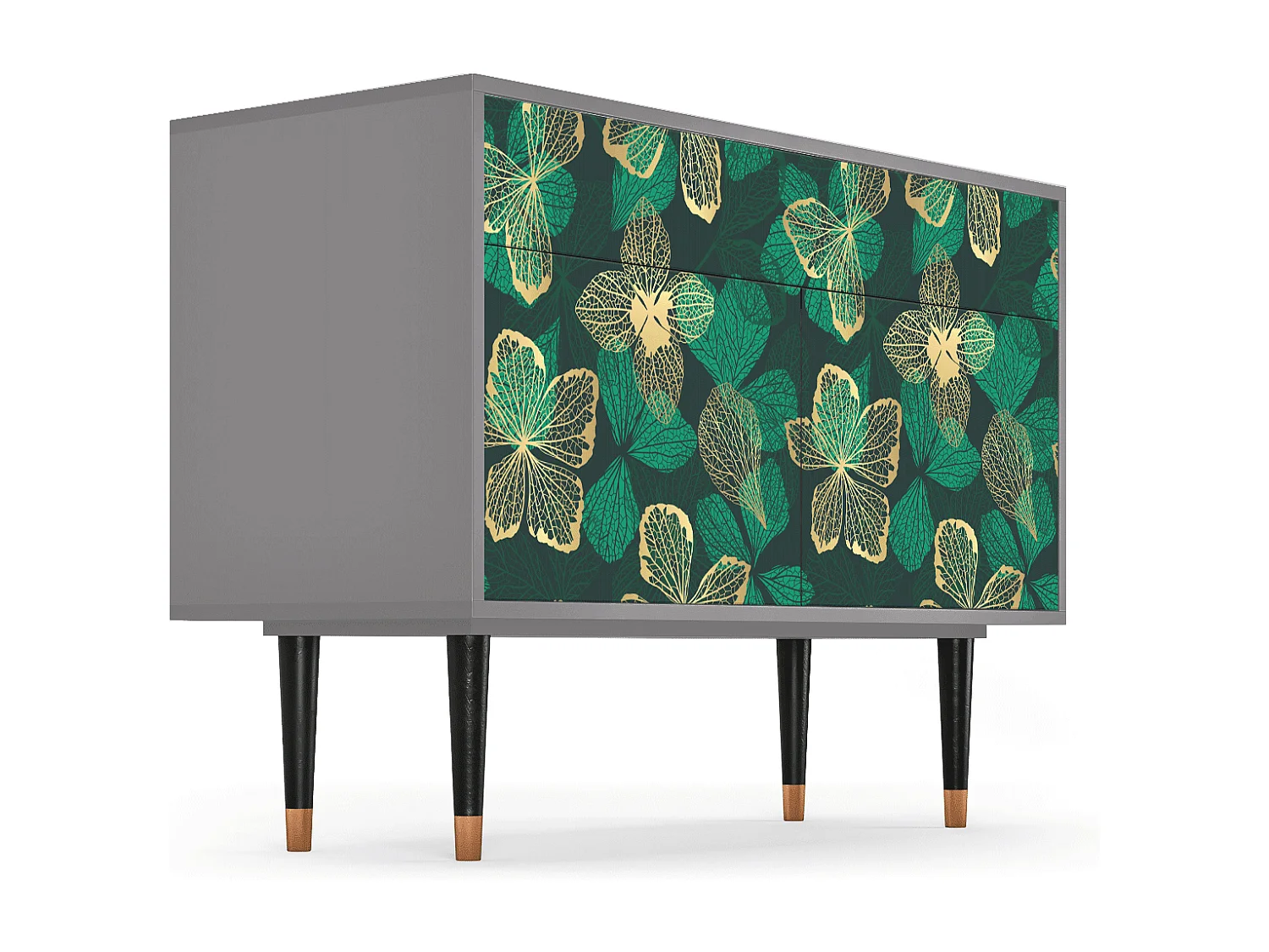 Buffet - 115x85x48 cm - BS4 - Green Flower, Gris