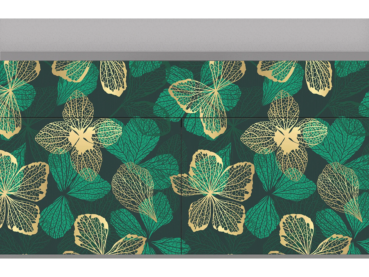 Buffet - 115x85x48 cm - BS4 - Green Flower, Gris