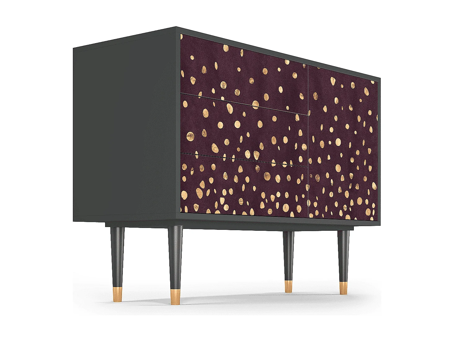 Kredens - 115х84х41 cm - S3 - Glowworms, Antracyt