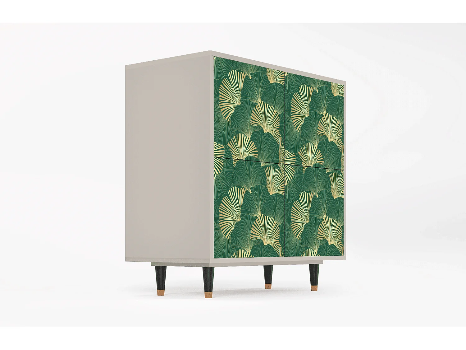 Kredens - 94x96x48 cm - BS3 - Gold Ginkgo, Piaskowy