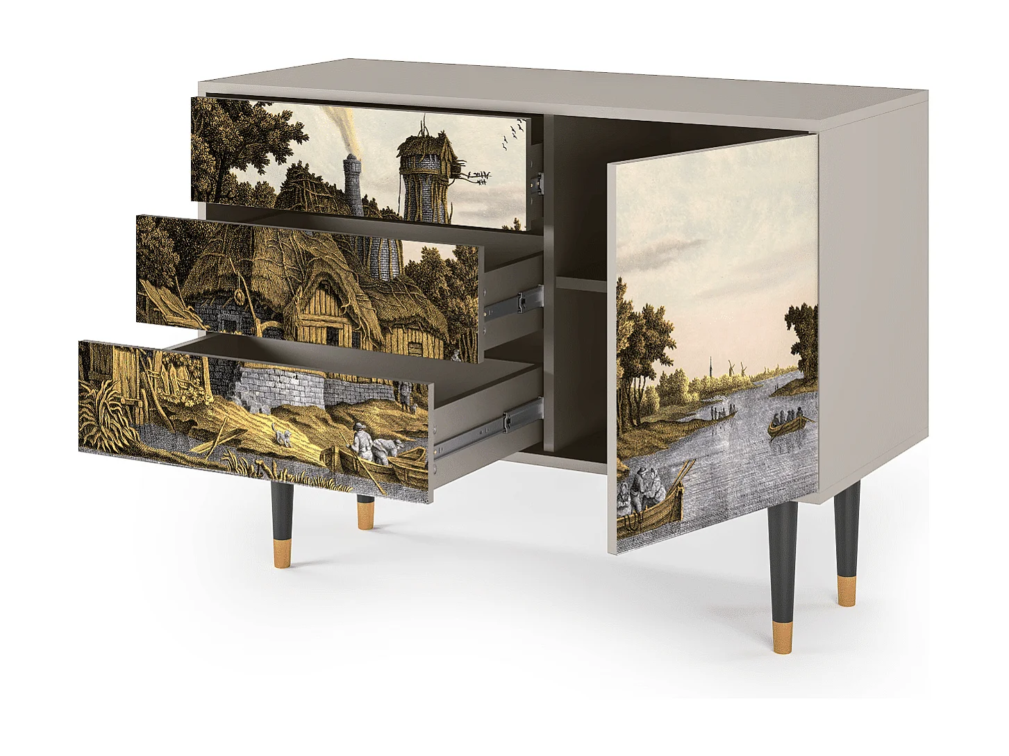 Credenza - 115х84х41 cm - S3 - Mill along a River, Sabbia